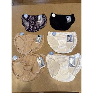 6 Pair Jockey 257407 Womens No Panty Line Promise Tactel Bikini Underwear Size 5